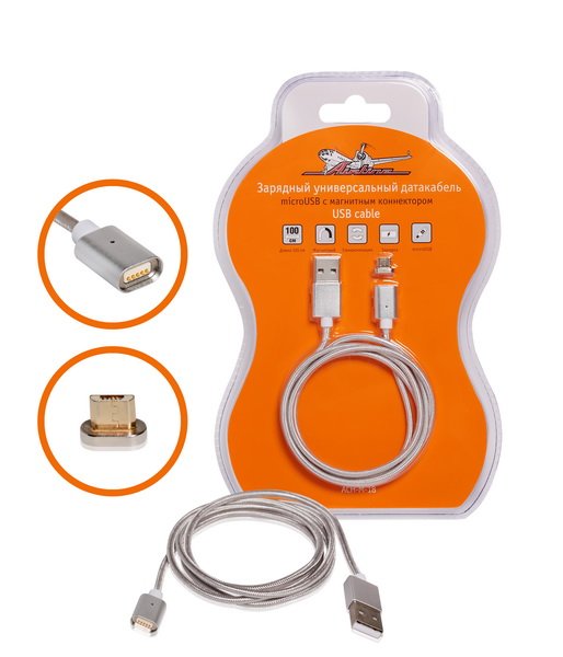 Зарядный кабель microUSB с магнитным коннектором