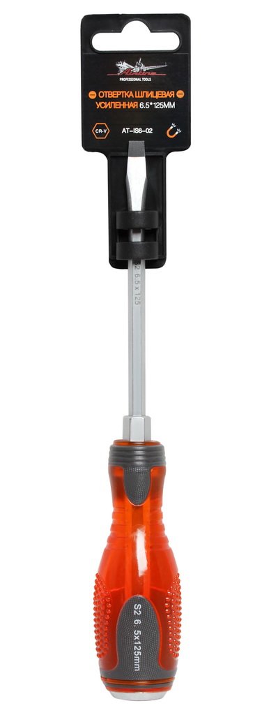 Отвертка шлицевая усиленная под ключ магнитная SL6.5*1.2*125мм